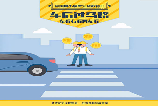 車后過馬路 左看右看再左看