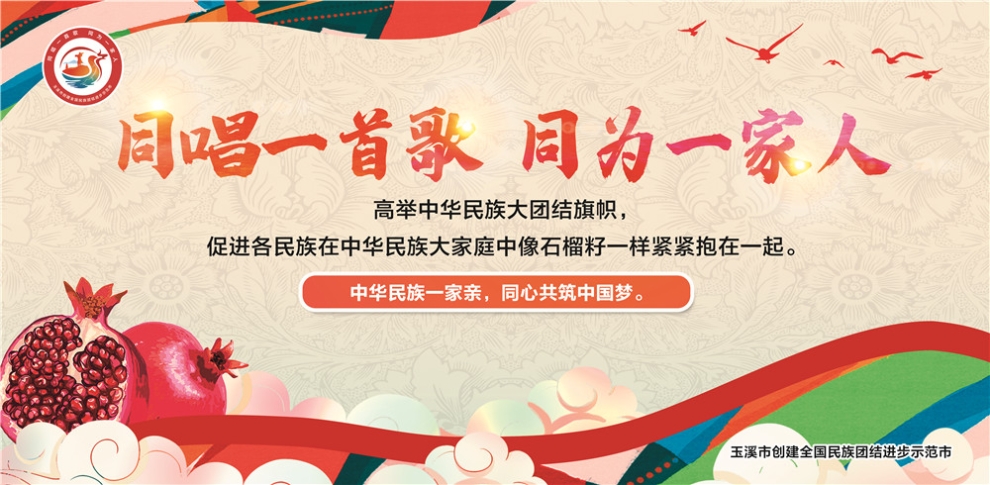 玉溪市民族團結進步宣傳海報2